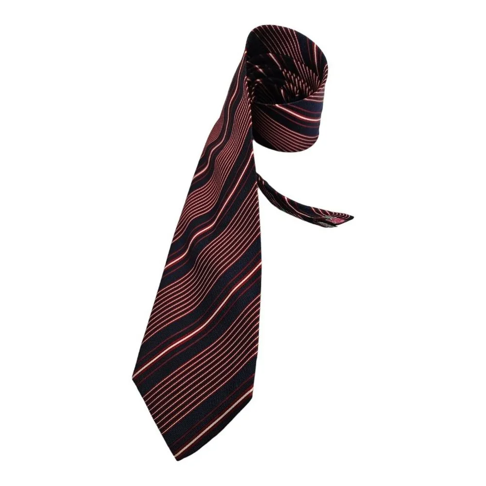 PAUL SMITH Blue Striped Silk Tie ITALY 59